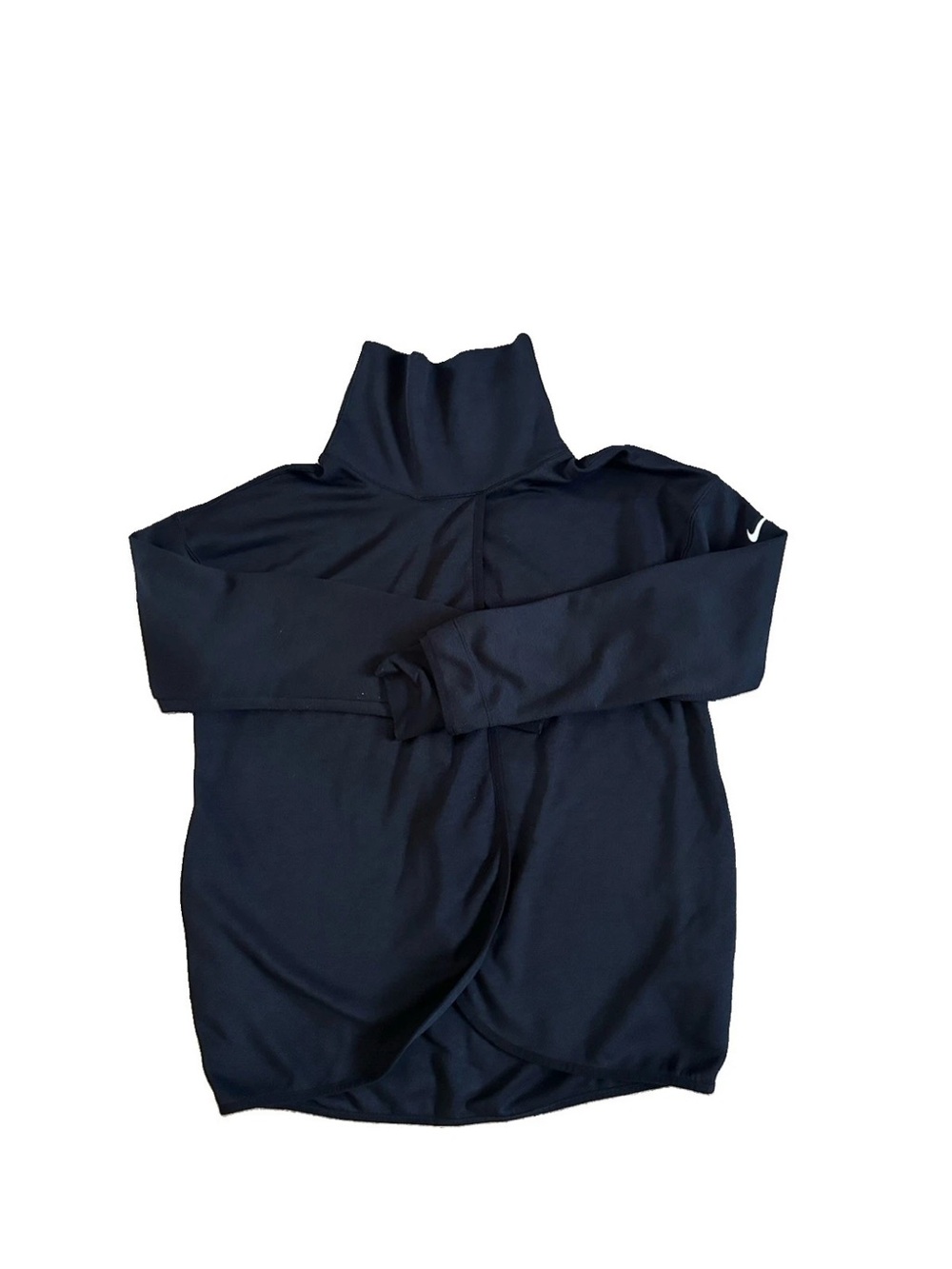 NIKE Tech Jacket Cape Poncho turtleneck Black Women's Medium Black